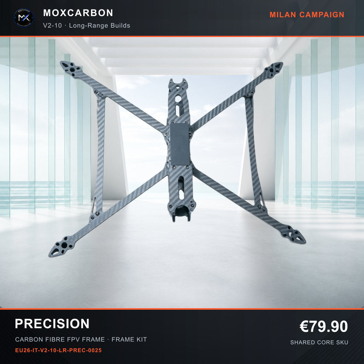 MOX MARK4 V2 10-Inch Carbon Fibre FPV Frame — Milan Precision 0025 product image