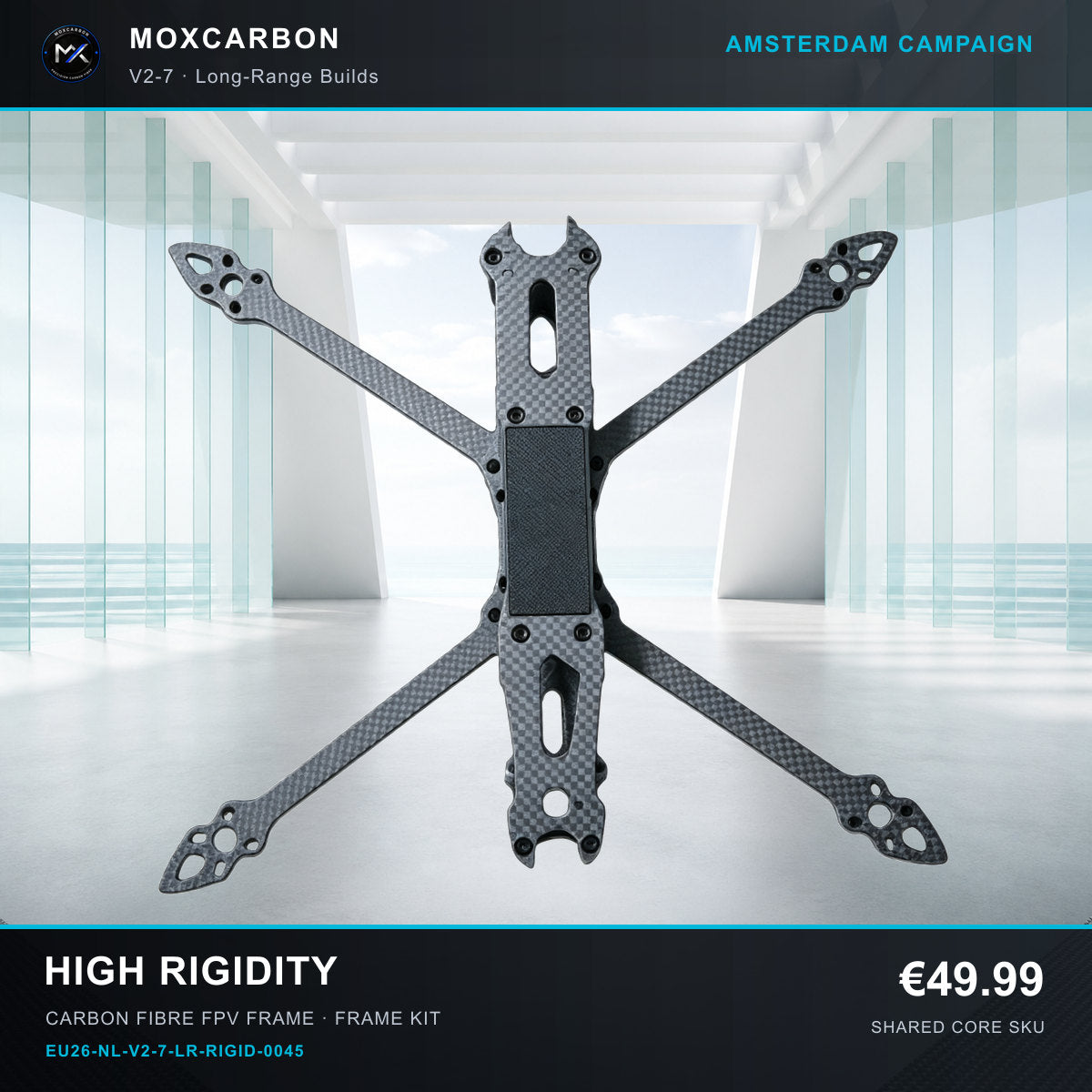 MOX MARK4 V2 7-Inch Carbon Fibre FPV Frame — Amsterdam High Rigidity 0045 product image