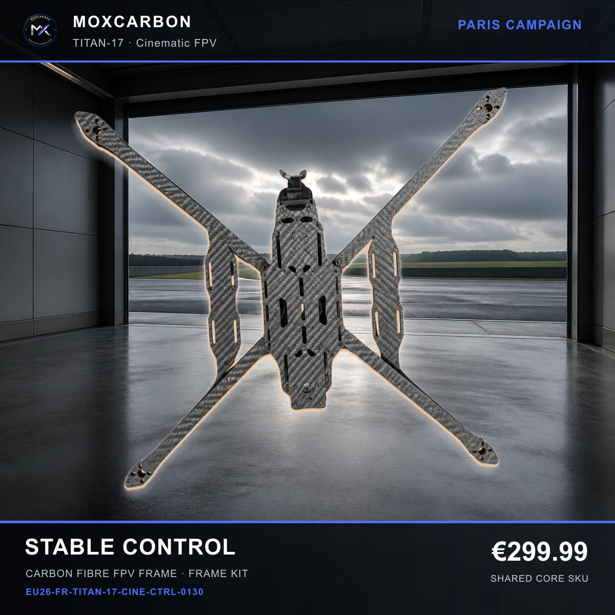 MOX MARK4 Titan GOW 17-Inch Carbon Fibre FPV Frame — Paris Stable Control 0130 product image