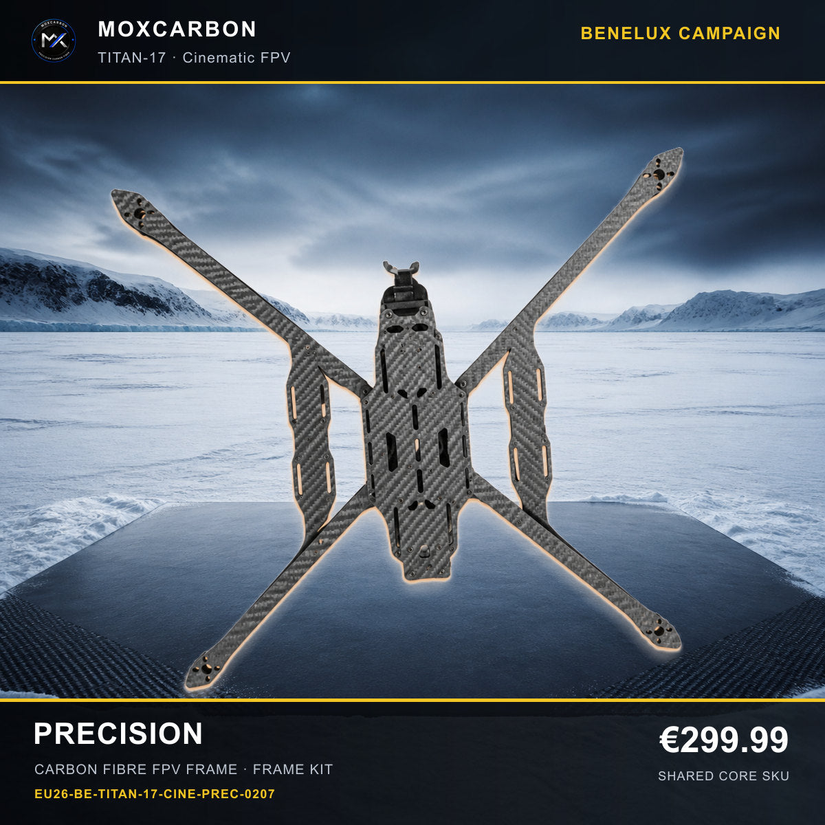 MOX MARK4 Titan GOW 17-Inch Carbon Fibre FPV Frame — Benelux Precision 0207 product image