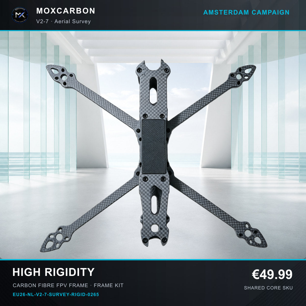 MOX MARK4 V2 7-Inch Carbon Fibre FPV Frame — Amsterdam High Rigidity 0265 product image