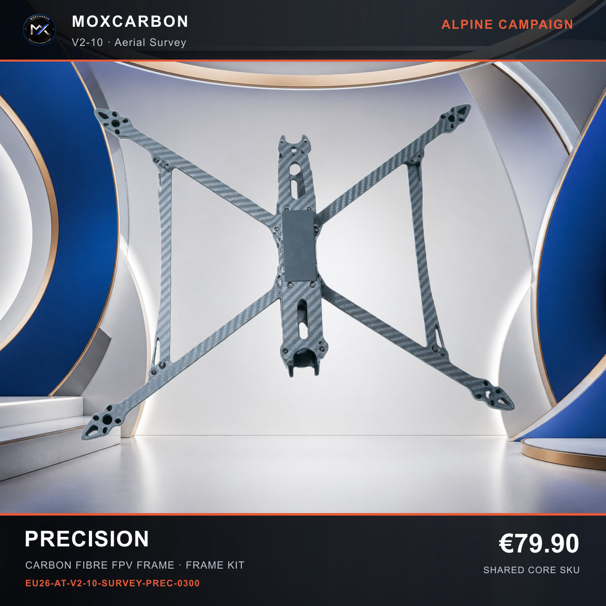 MOX MARK4 V2 10-Inch Carbon Fibre FPV Frame — Alpine Precision 0300 product image