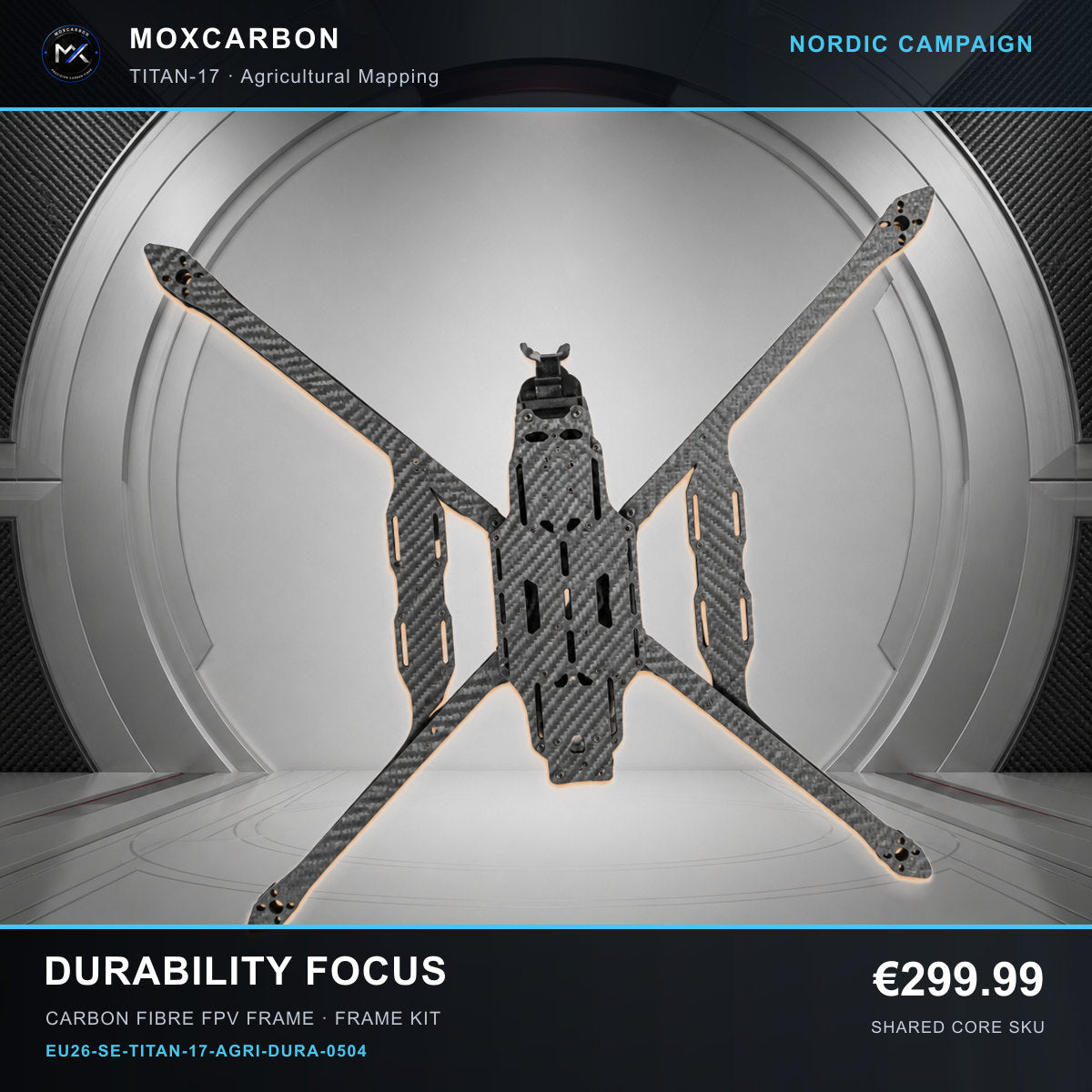 MOX MARK4 Titan GOW 17-Inch Carbon Fibre FPV Frame — Nordic Durability Focus 0504 product image