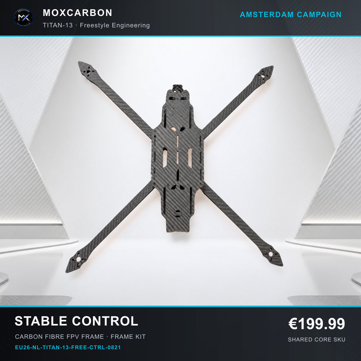 MOX MARK4 Titan GOW 13-Inch Carbon Fibre FPV Frame — Amsterdam Stable Control 0821 product image