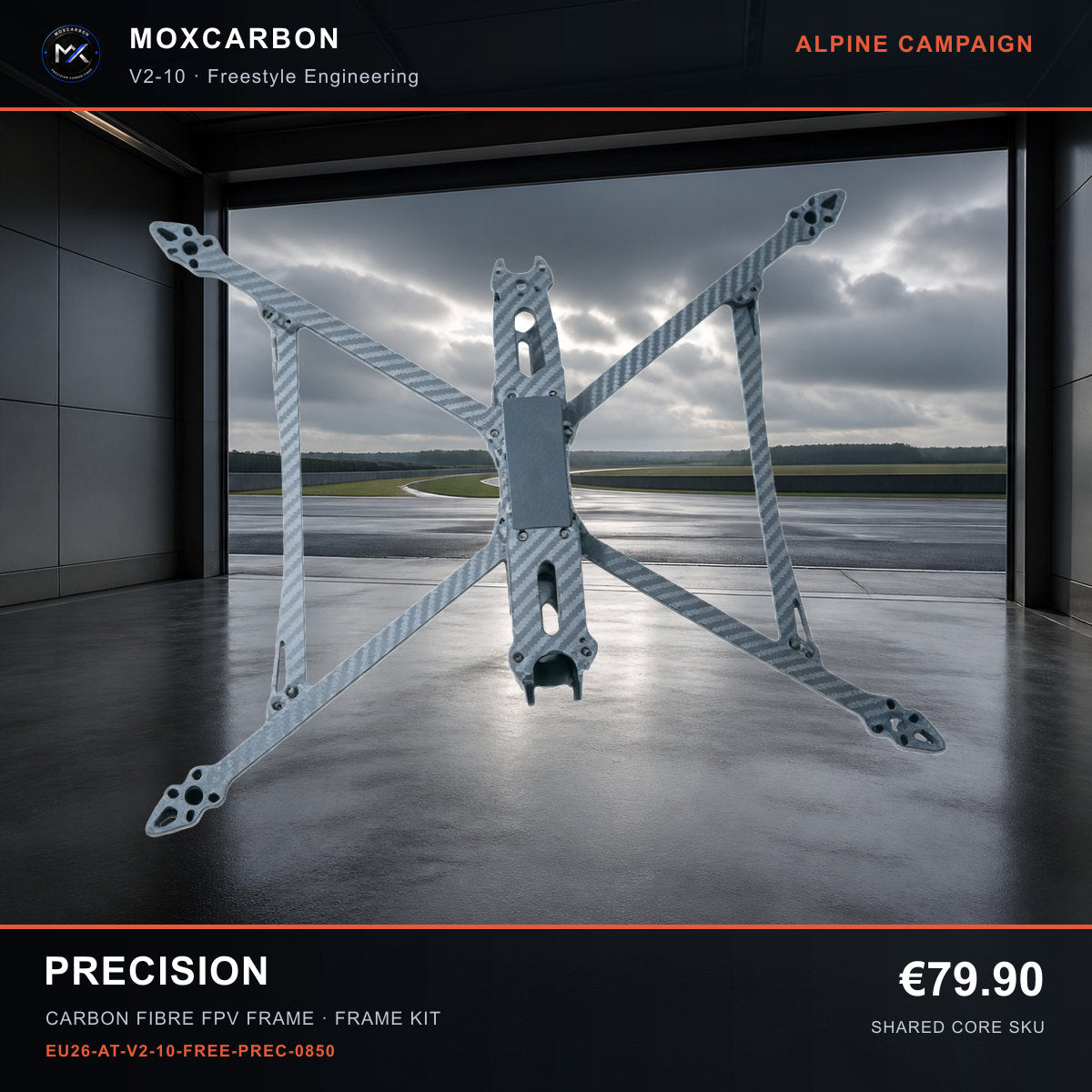 MOX MARK4 V2 10-Inch Carbon Fibre FPV Frame — Alpine Precision 0850 product image