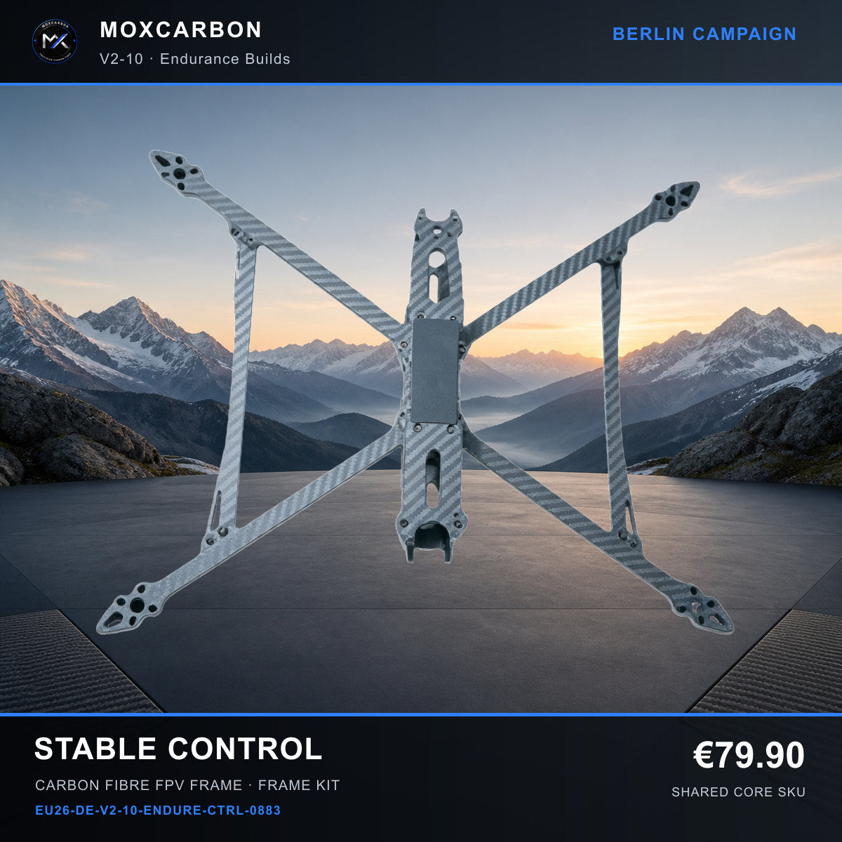 MOX MARK4 V2 10-Inch Carbon Fibre FPV Frame — Berlin Stable Control 0883 product image