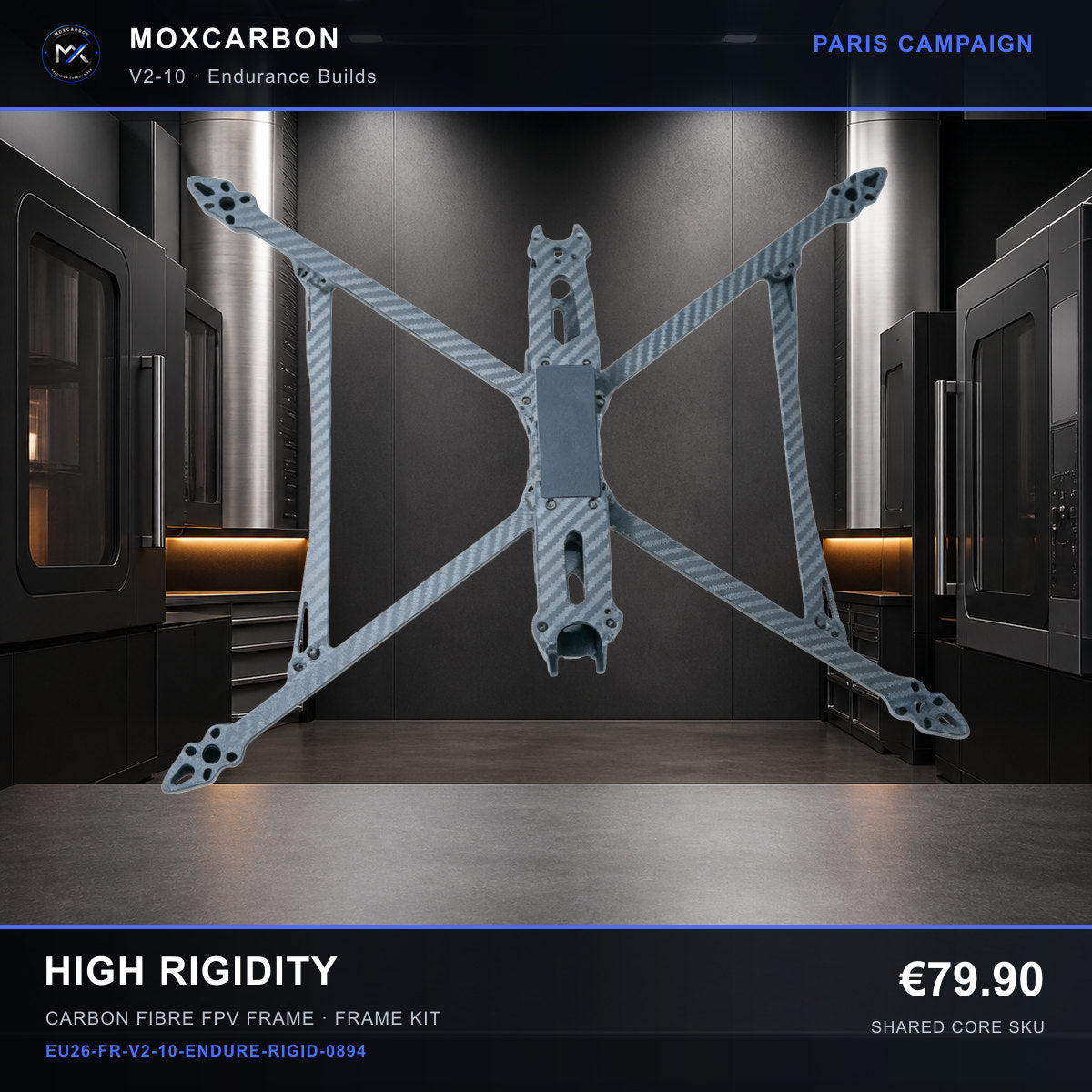 MOX MARK4 V2 10-Inch Carbon Fibre FPV Frame — Paris High Rigidity 0894 product image