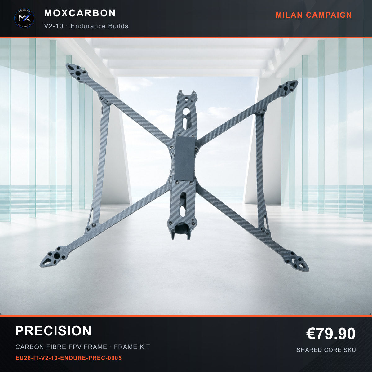 MOX MARK4 V2 10-Inch Carbon Fibre FPV Frame — Milan Precision 0905 product image