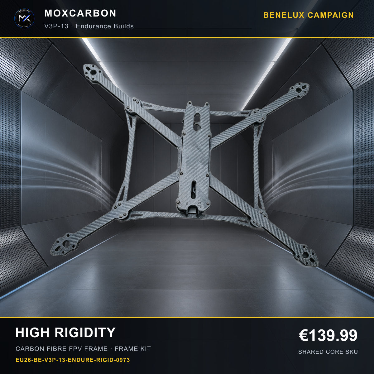 MOX MARK4 V3 Pro 13-Inch Carbon Fibre FPV Frame — Benelux High Rigidity 0973 product image