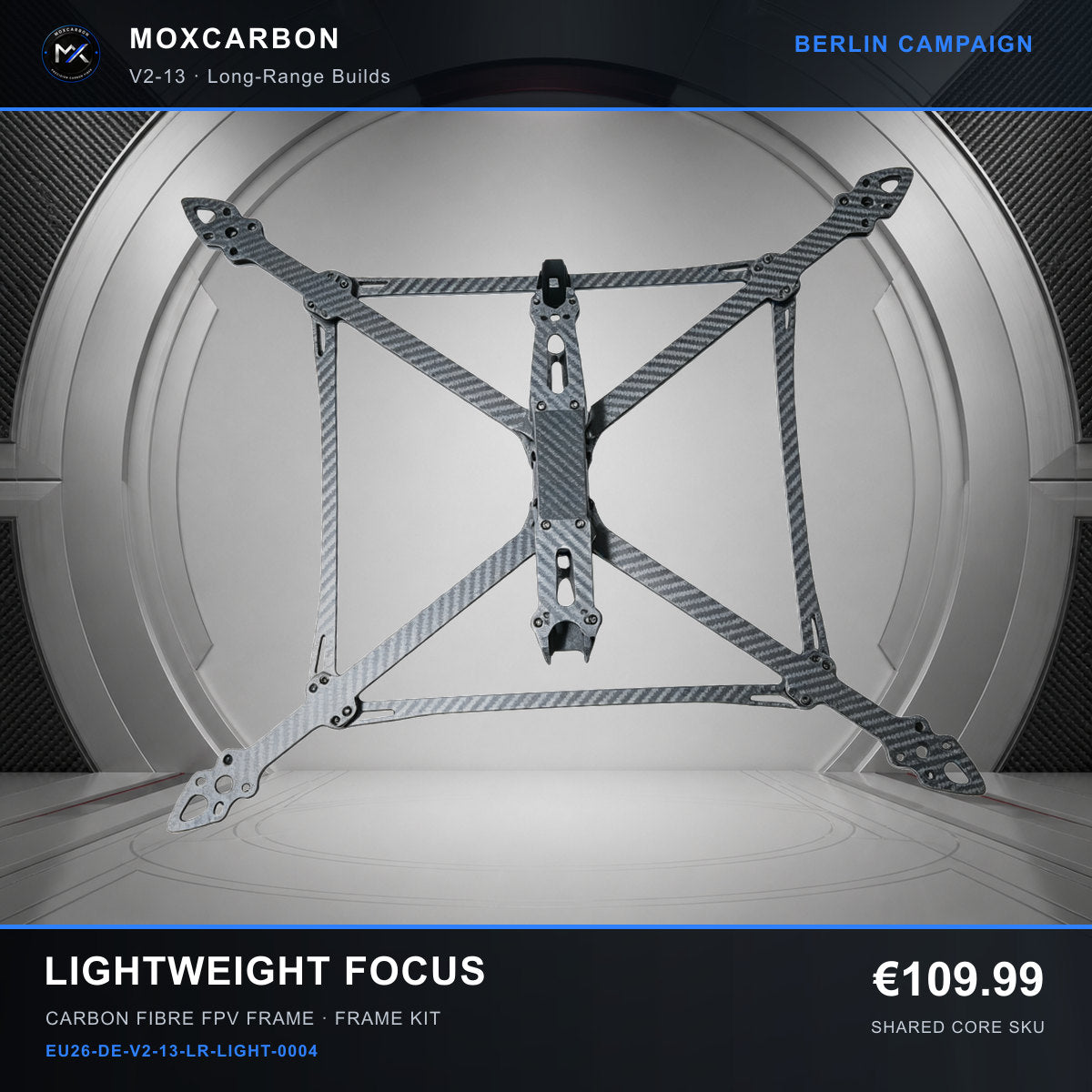 MOX MARK4 V2 13-Inch Carbon Fibre FPV Frame — Berlin Lightweight Focus 0004 product image