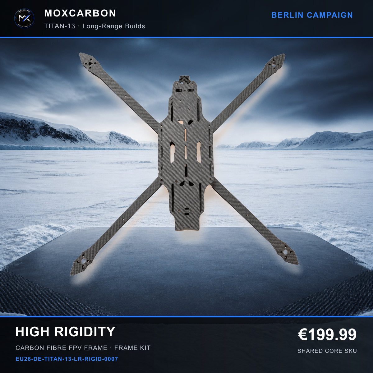 MOX MARK4 Titan GOW 13-Inch Carbon Fibre FPV Frame — Berlin High Rigidity 0007 product image