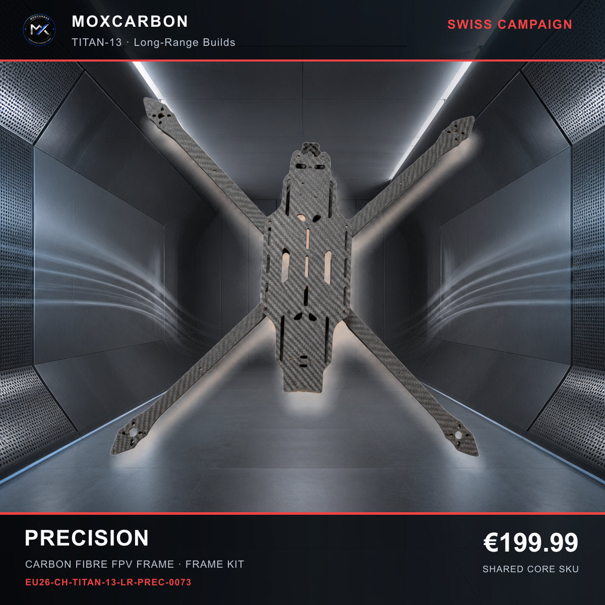 MOX MARK4 Titan GOW 13-Inch Carbon Fibre FPV Frame — Swiss Precision 0073 product image