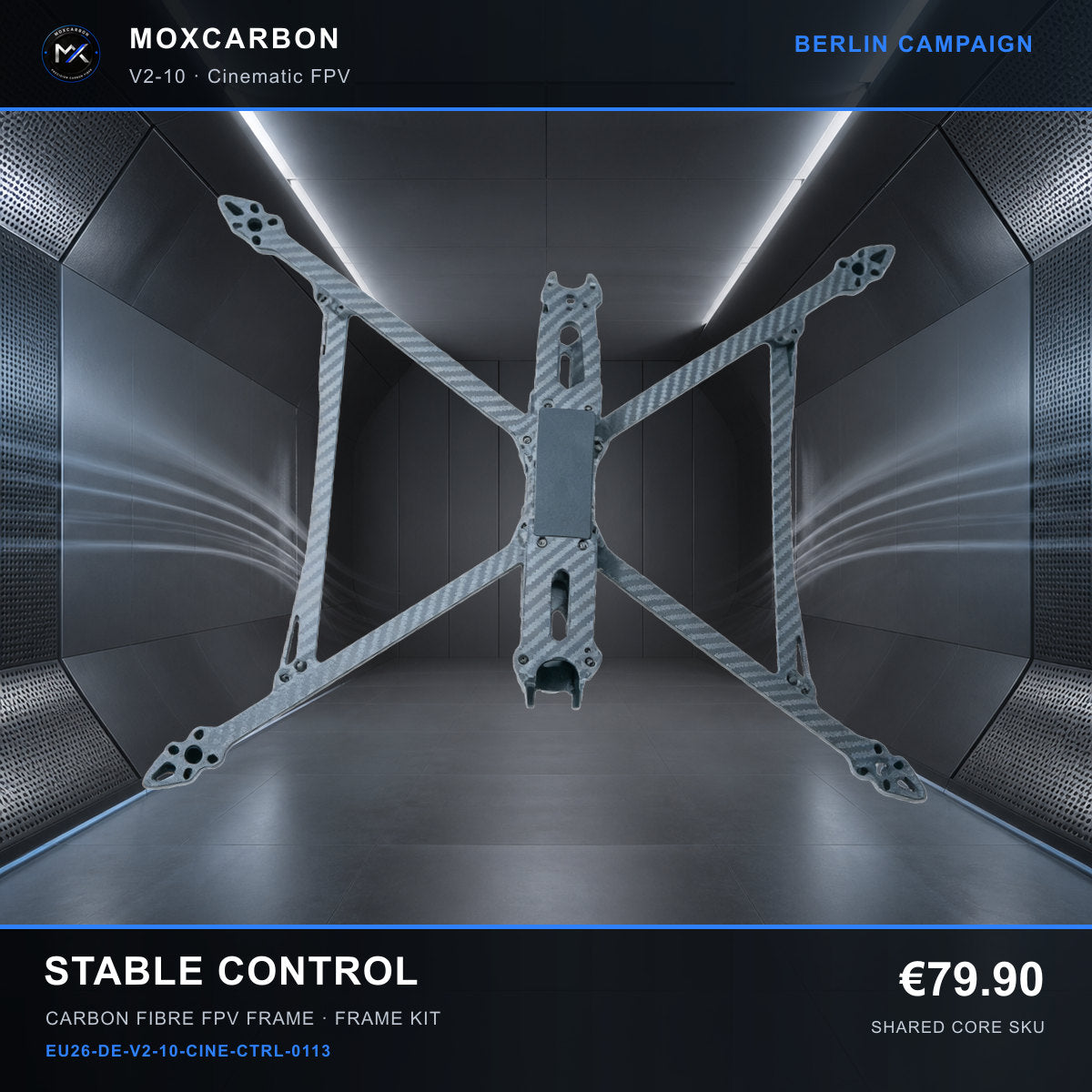 MOX MARK4 V2 10-Inch Carbon Fibre FPV Frame — Berlin Stable Control 0113 product image