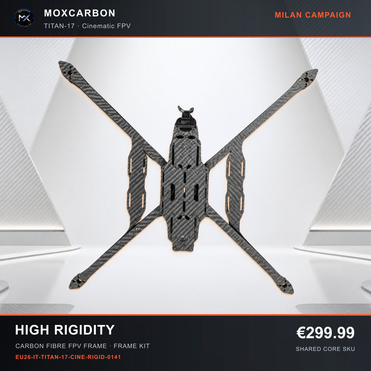 MOX MARK4 Titan GOW 17-Inch Carbon Fibre FPV Frame — Milan High Rigidity 0141 product image