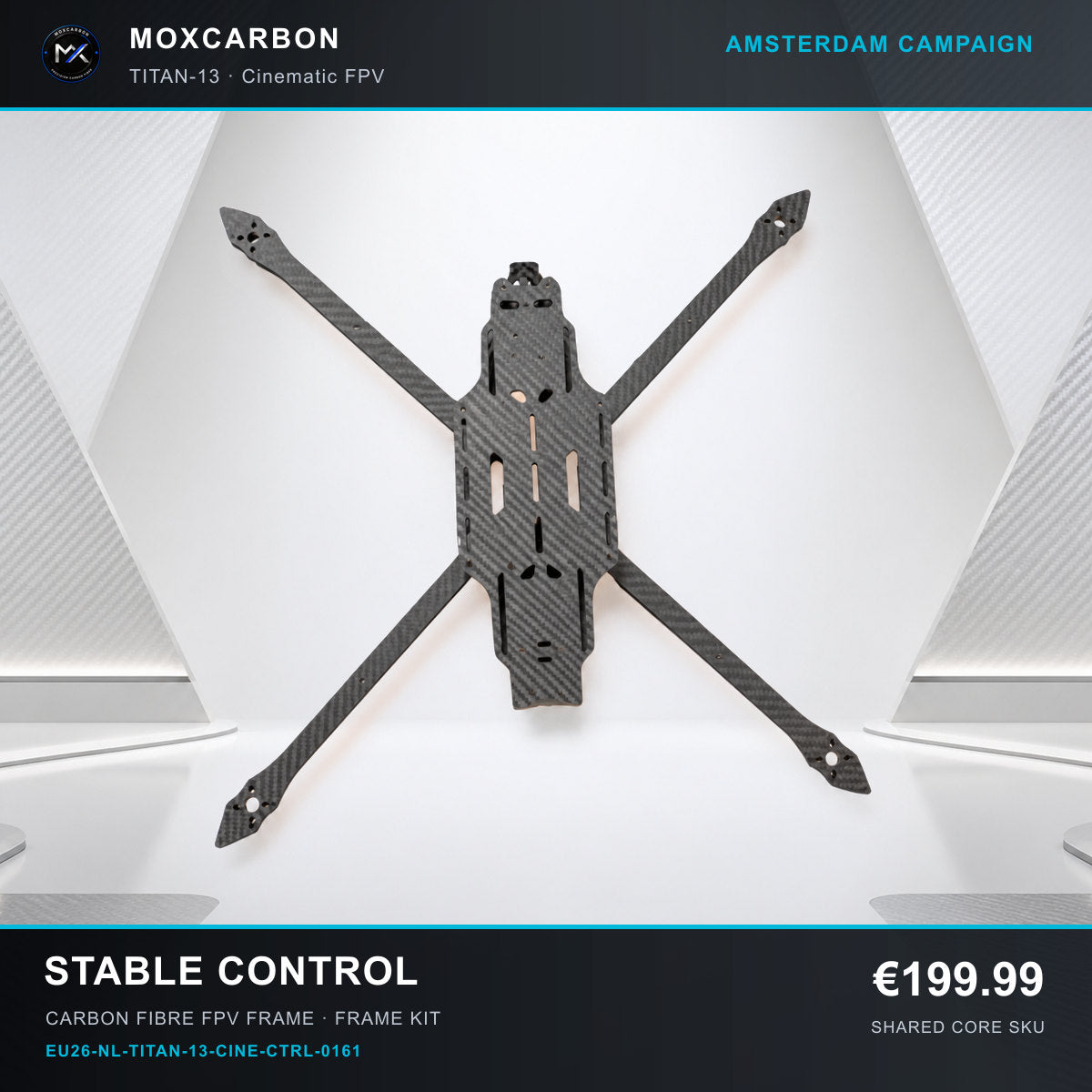 MOX MARK4 Titan GOW 13-Inch Carbon Fibre FPV Frame — Amsterdam Stable Control 0161 product image