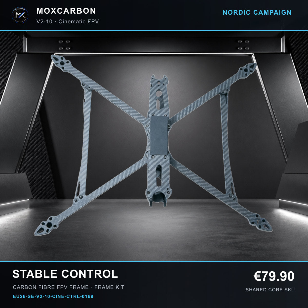 MOX MARK4 V2 10-Inch Carbon Fibre FPV Frame — Nordic Stable Control 0168 product image