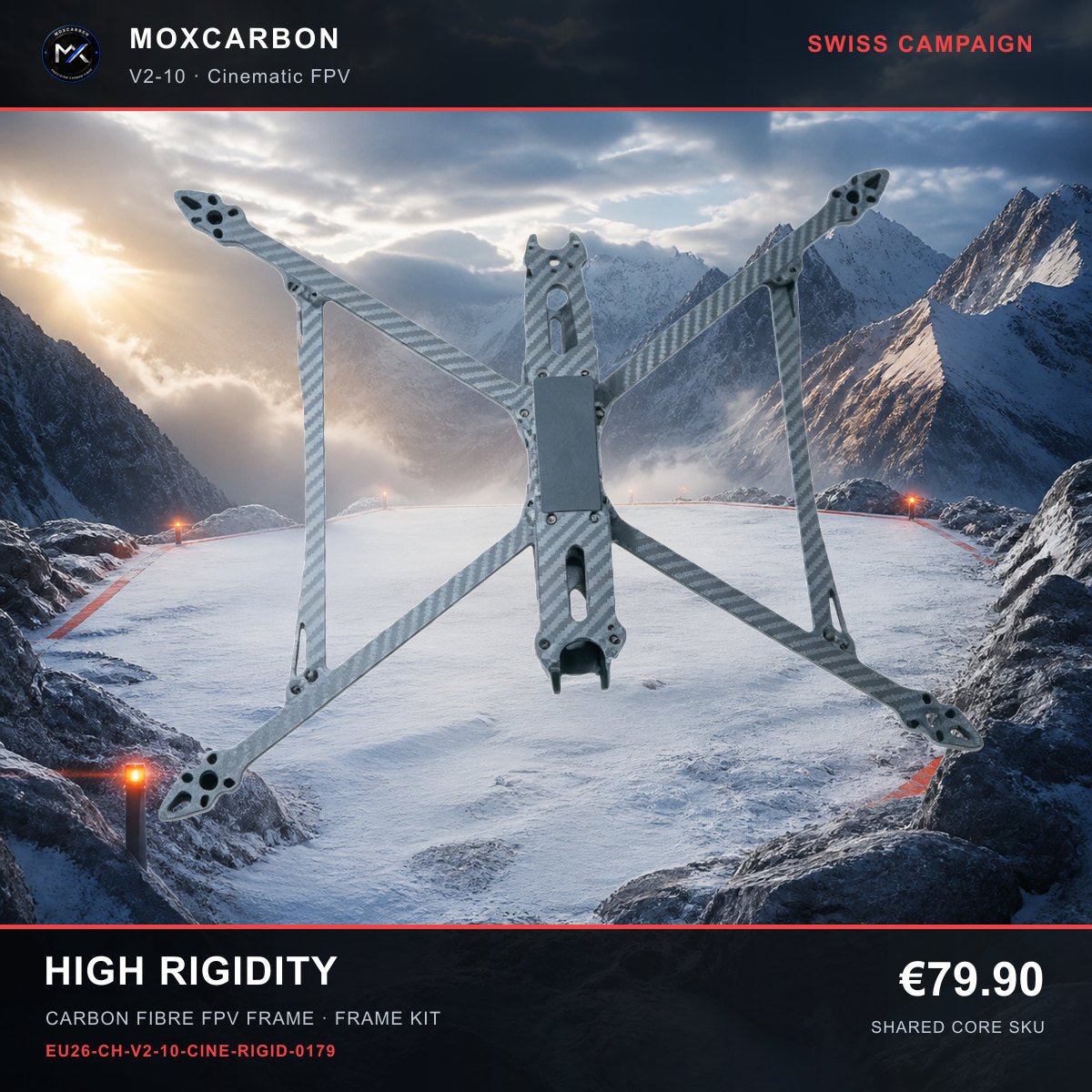 MOX MARK4 V2 10-Inch Carbon Fibre FPV Frame — Swiss High Rigidity 0179 product image