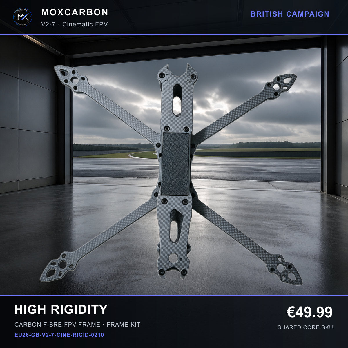 MOX MARK4 V2 7-Inch Carbon Fibre FPV Frame — British High Rigidity 0210 product image