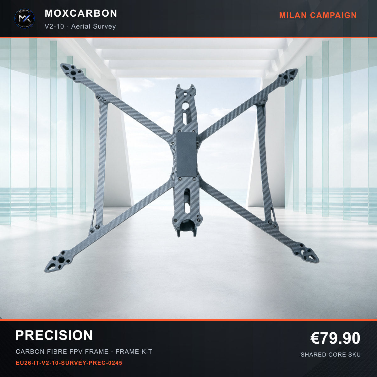 MOX MARK4 V2 10-Inch Carbon Fibre FPV Frame — Milan Precision 0245 product image