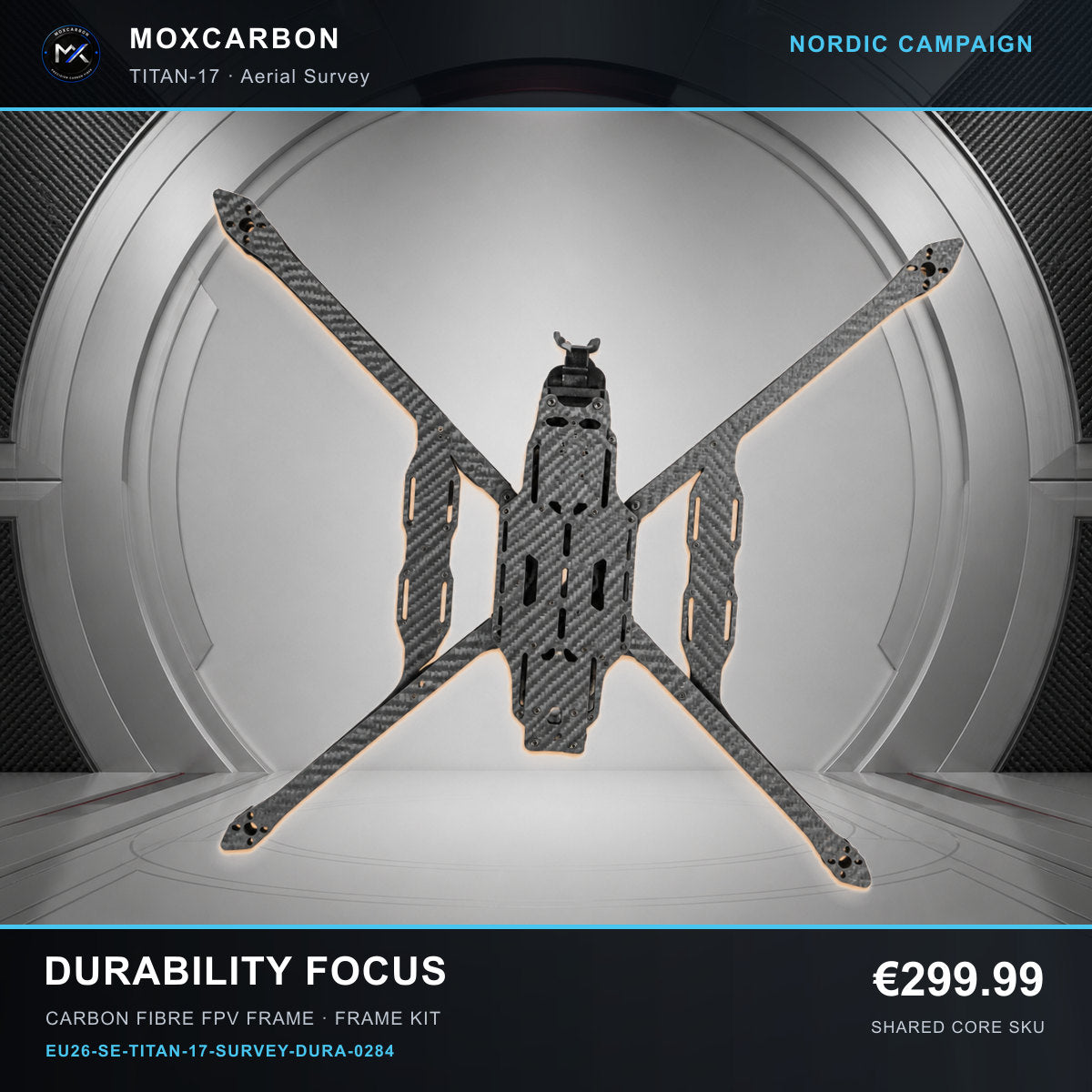 MOX MARK4 Titan GOW 17-Inch Carbon Fibre FPV Frame — Nordic Durability Focus 0284 product image