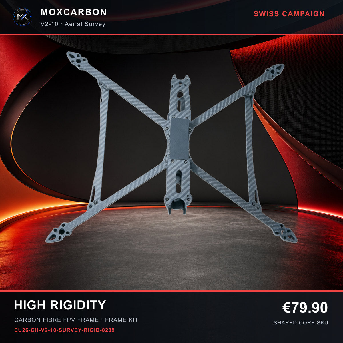 MOX MARK4 V2 10-Inch Carbon Fibre FPV Frame — Swiss High Rigidity 0289 product image