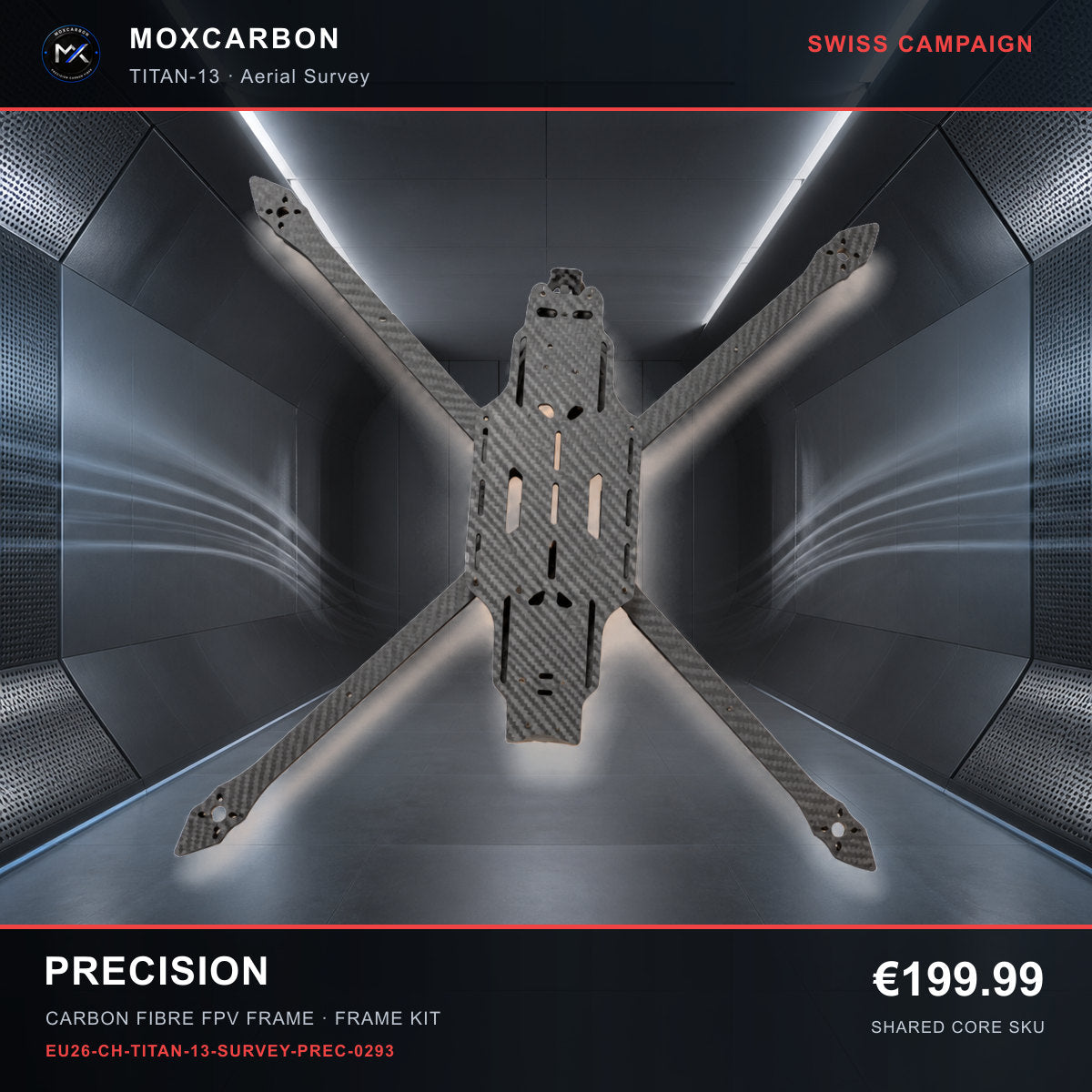 MOX MARK4 Titan GOW 13-Inch Carbon Fibre FPV Frame — Swiss Precision 0293 product image