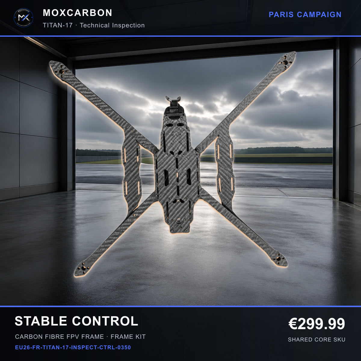 MOX MARK4 Titan GOW 17-Inch Carbon Fibre FPV Frame — Paris Stable Control 0350 product image