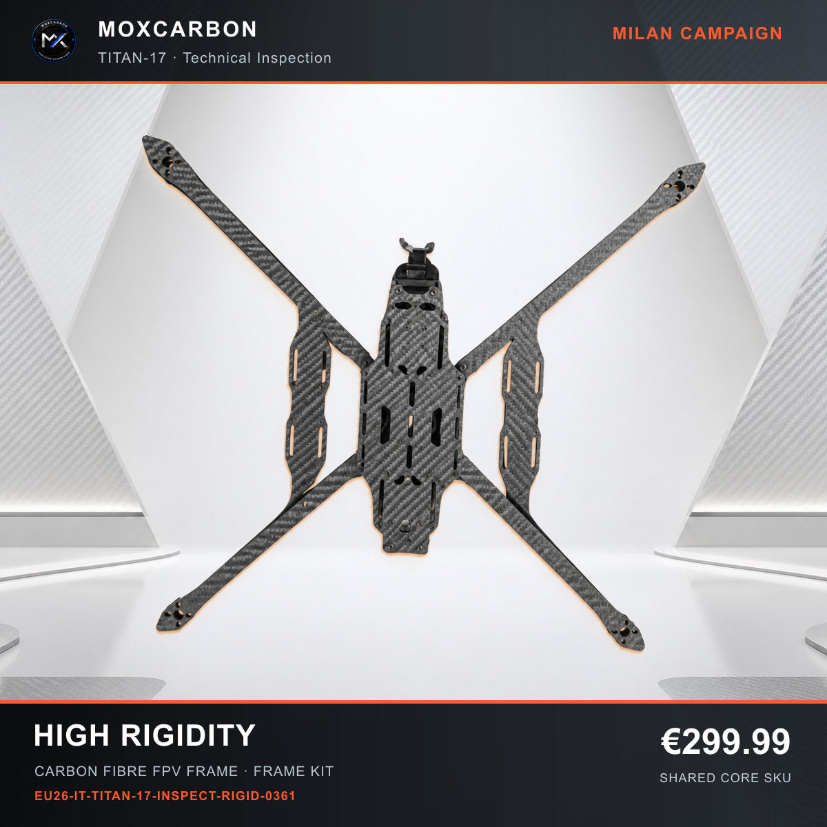 MOX MARK4 Titan GOW 17-Inch Carbon Fibre FPV Frame — Milan High Rigidity 0361 product image
