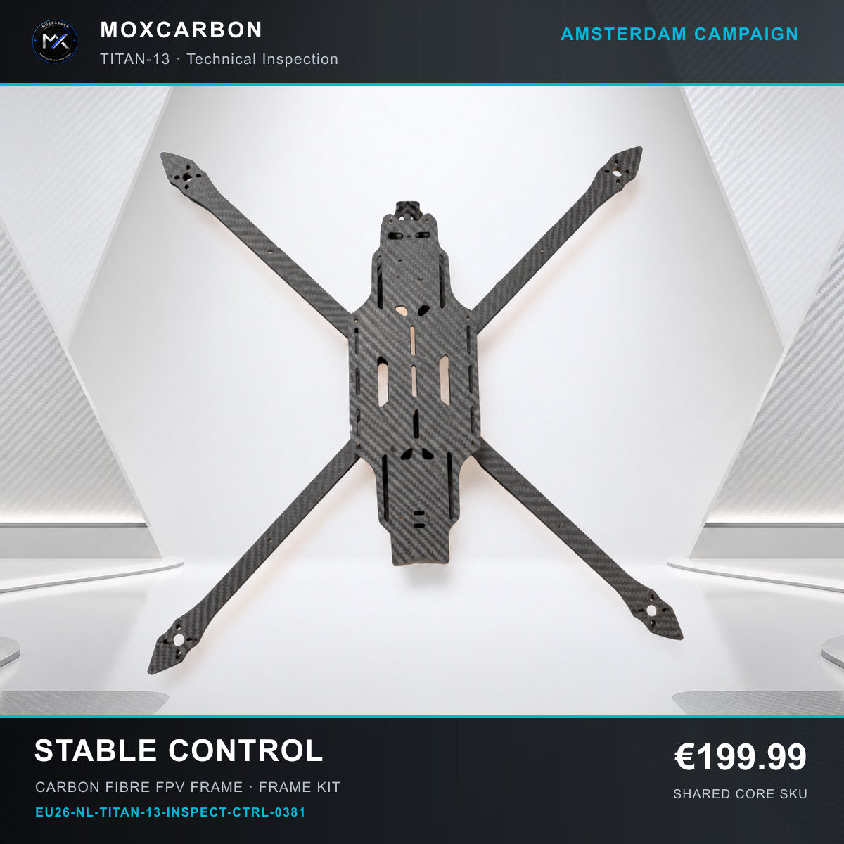MOX MARK4 Titan GOW 13-Inch Carbon Fibre FPV Frame — Amsterdam Stable Control 0381 product image