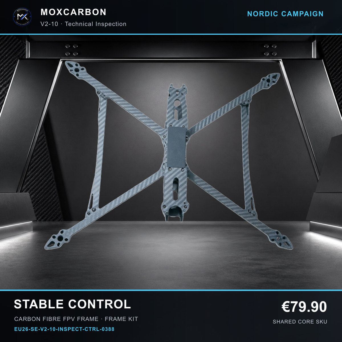 MOX MARK4 V2 10-Inch Carbon Fibre FPV Frame — Nordic Stable Control 0388 product image