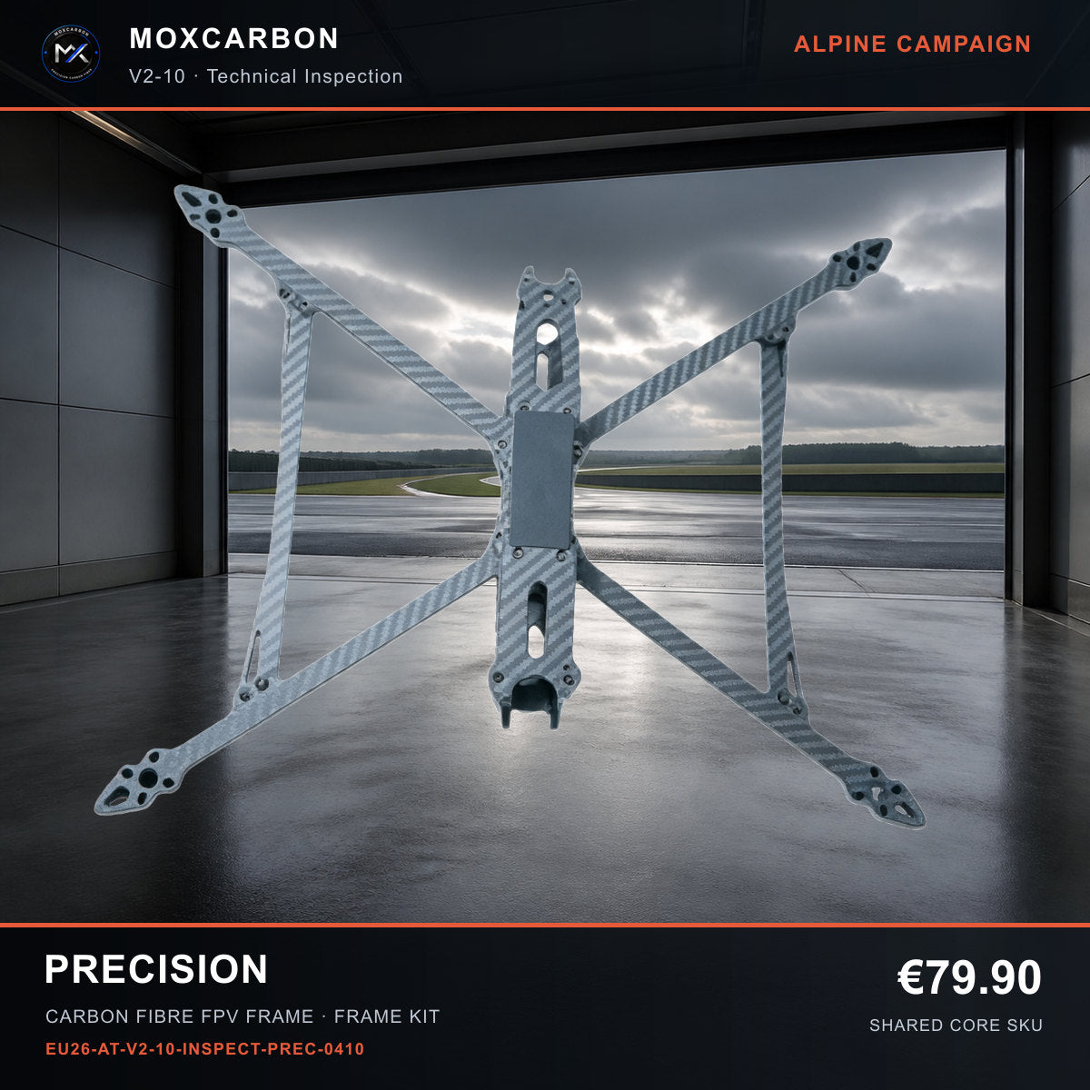 MOX MARK4 V2 10-Inch Carbon Fibre FPV Frame — Alpine Precision 0410 product image