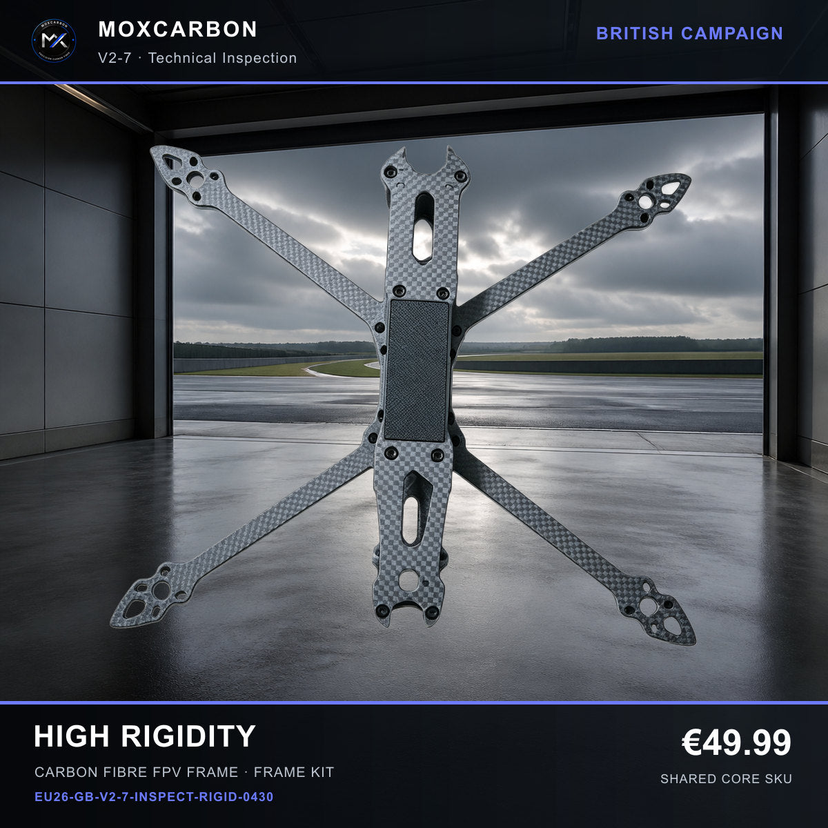 MOX MARK4 V2 7-Inch Carbon Fibre FPV Frame — British High Rigidity 0430 product image