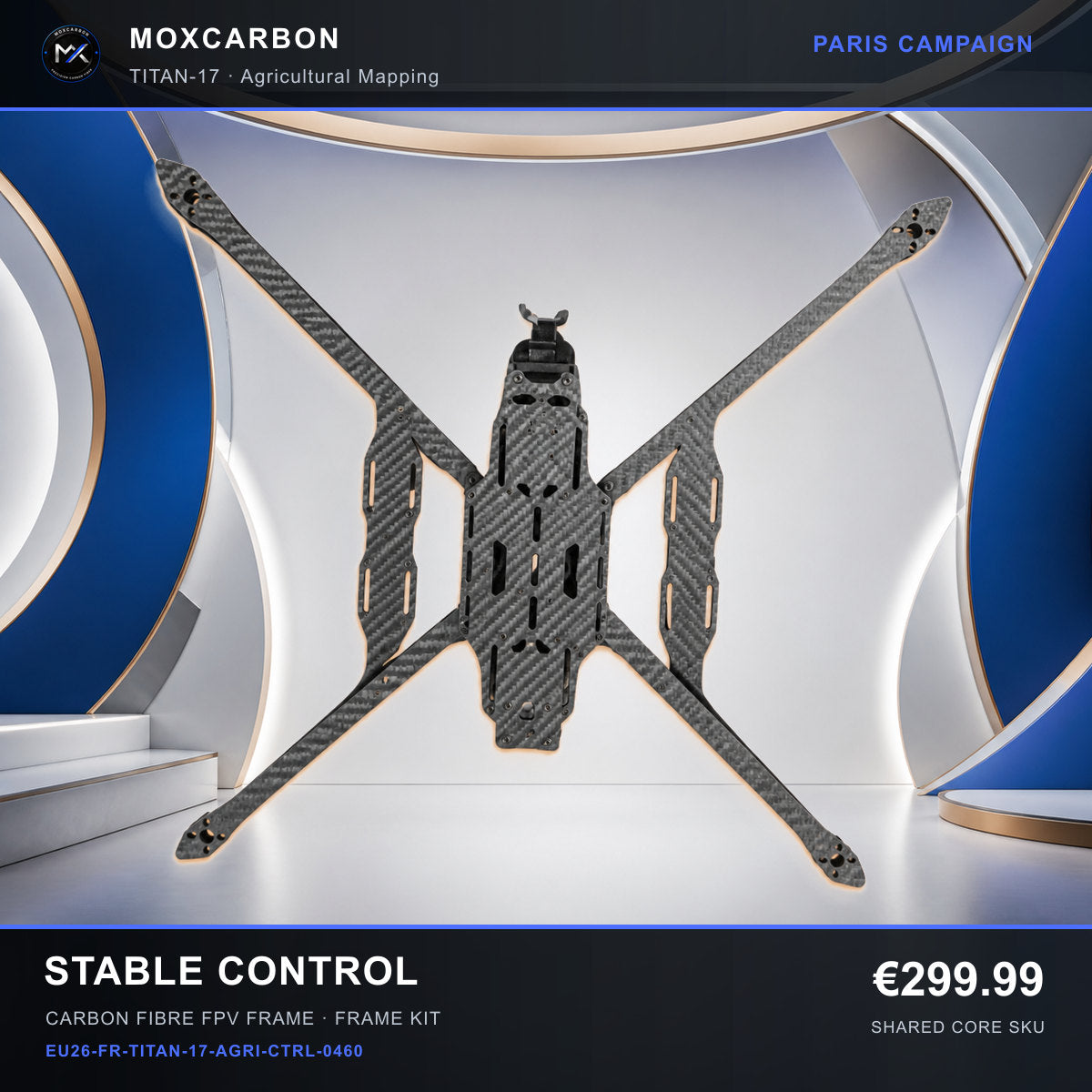 MOX MARK4 Titan GOW 17-Inch Carbon Fibre FPV Frame — Paris Stable Control 0460 product image