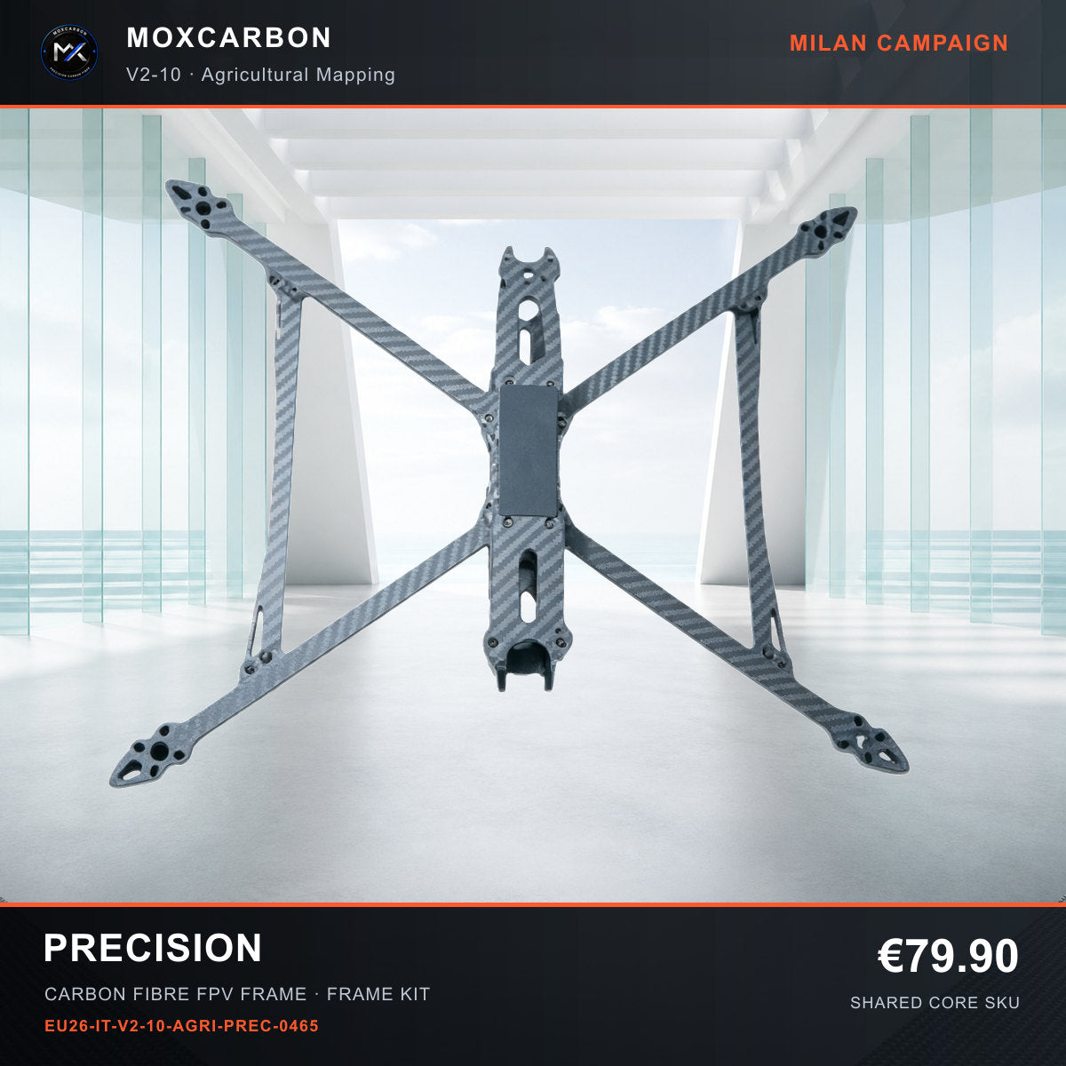 MOX MARK4 V2 10-Inch Carbon Fibre FPV Frame — Milan Precision 0465 product image