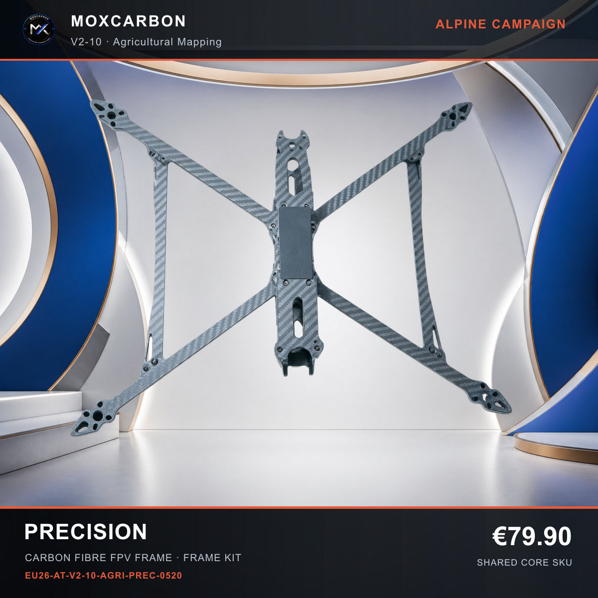 MOX MARK4 V2 10-Inch Carbon Fibre FPV Frame — Alpine Precision 0520 product image