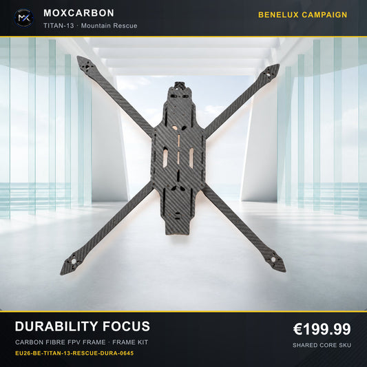 MOX MARK4 Titan GOW 13-Inch Carbon Fibre FPV Frame — Benelux Durability Focus 0645 product image