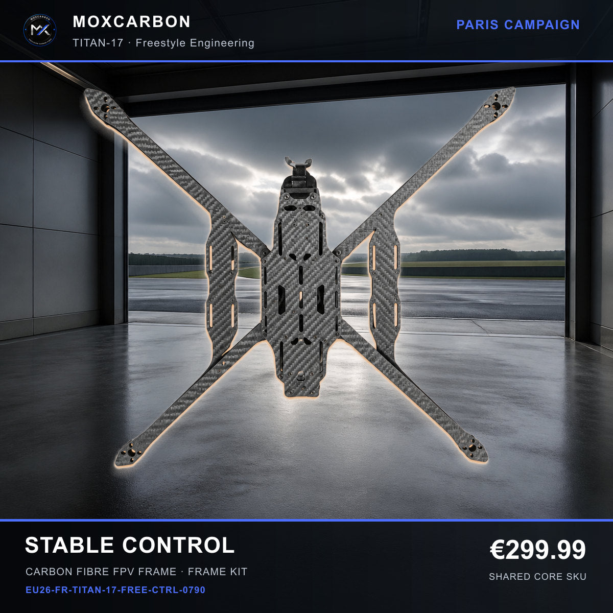 MOX MARK4 Titan GOW 17-Inch Carbon Fibre FPV Frame — Paris Stable Control 0790 product image