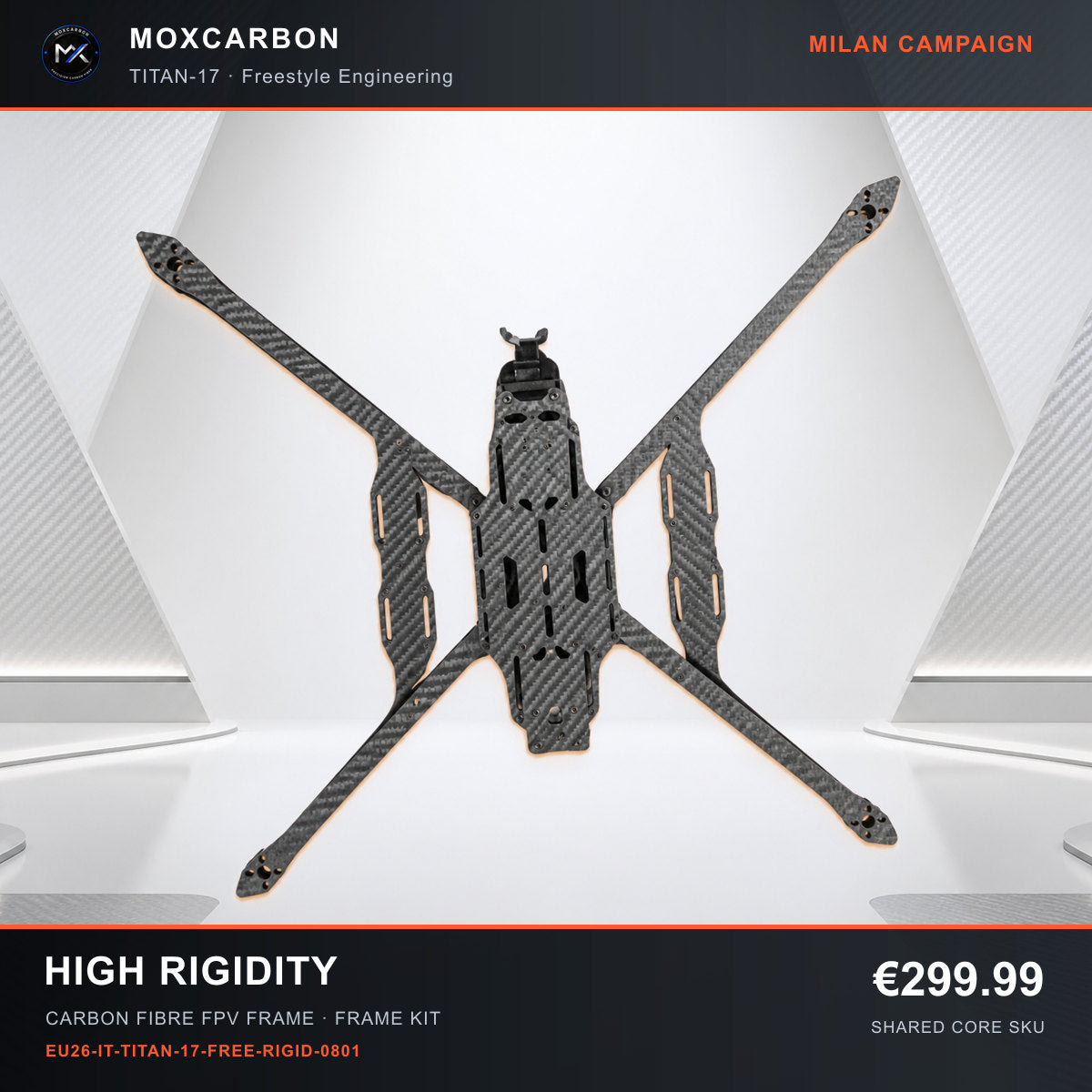 MOX MARK4 Titan GOW 17-Inch Carbon Fibre FPV Frame — Milan High Rigidity 0801 product image