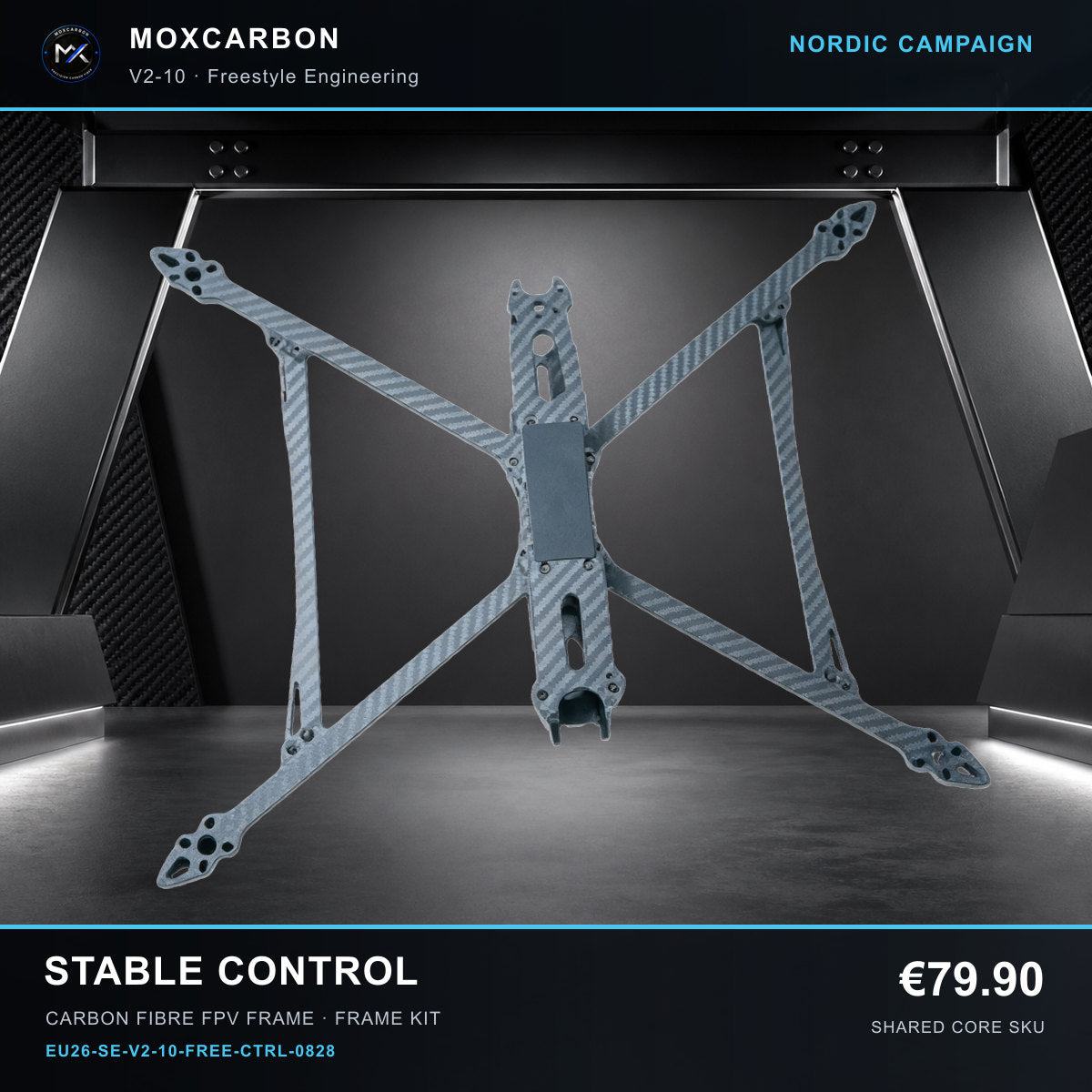 MOX MARK4 V2 10-Inch Carbon Fibre FPV Frame — Nordic Stable Control 0828 product image
