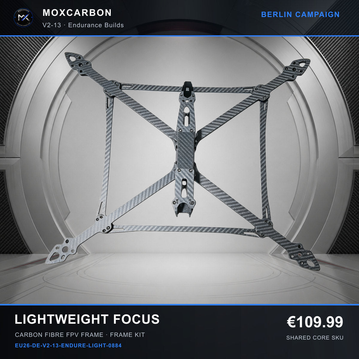 MOX MARK4 V2 13-Inch Carbon Fibre FPV Frame — Berlin Lightweight Focus 0884 product image