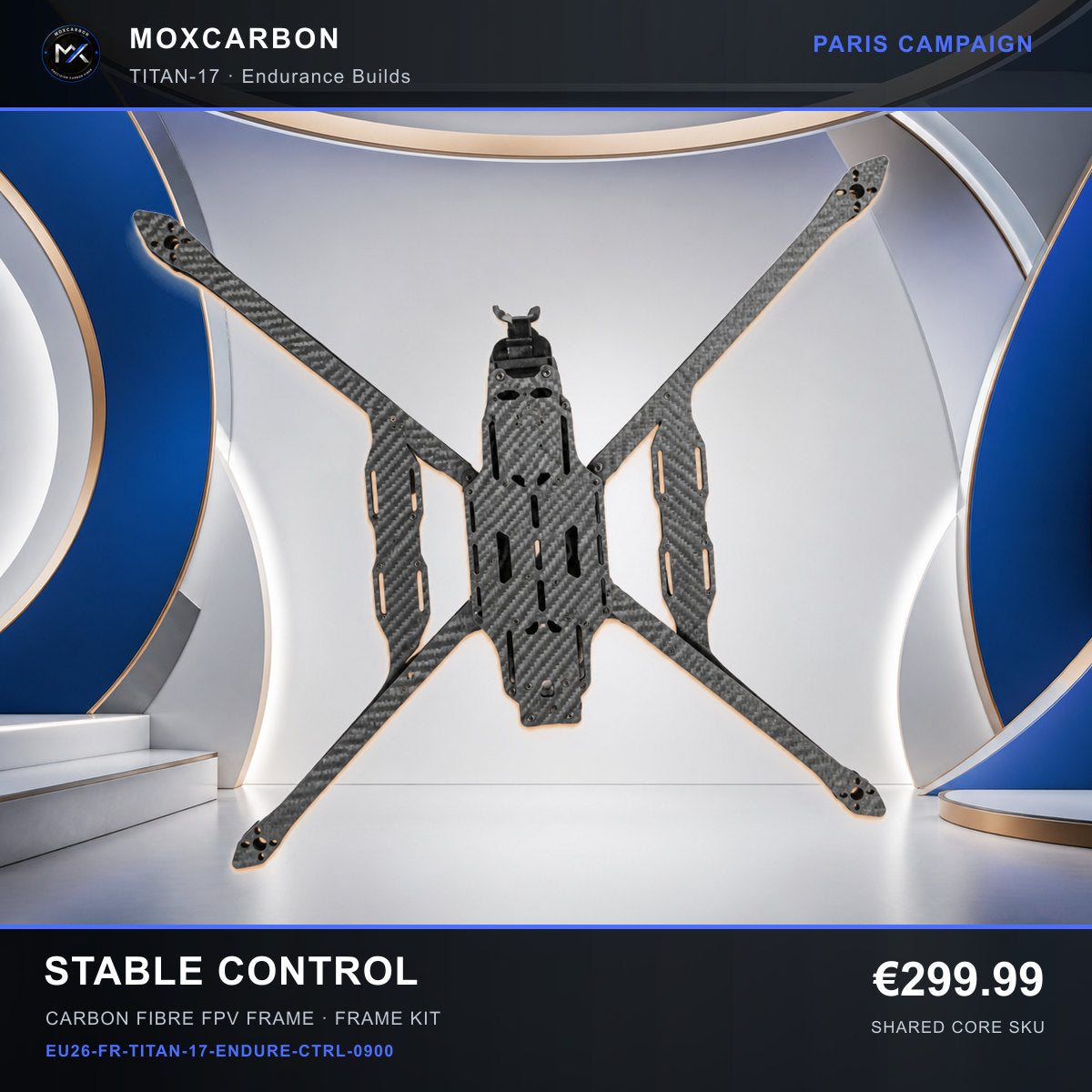 MOX MARK4 Titan GOW 17-Inch Carbon Fibre FPV Frame — Paris Stable Control 0900 product image