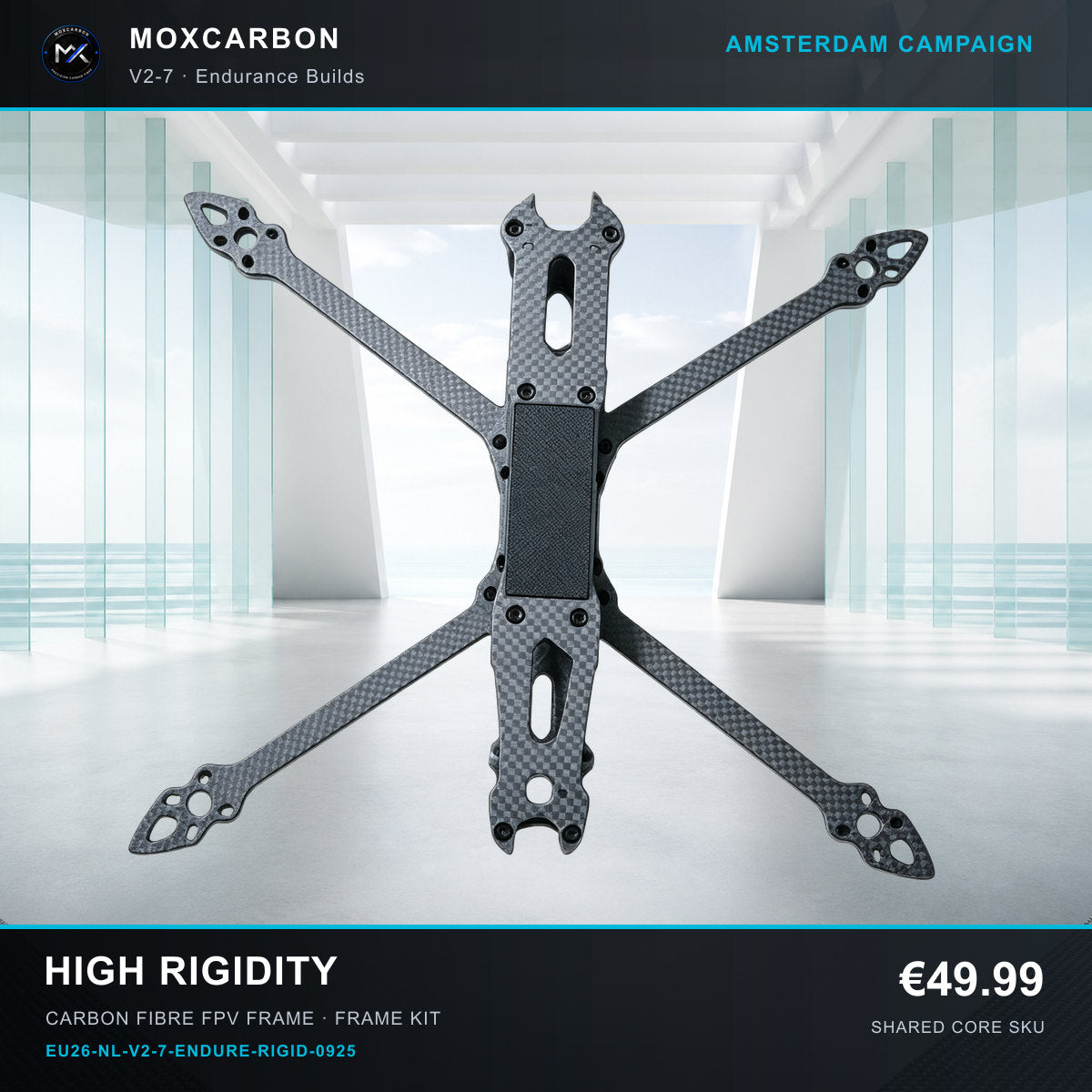 MOX MARK4 V2 7-Inch Carbon Fibre FPV Frame — Amsterdam High Rigidity 0925 product image