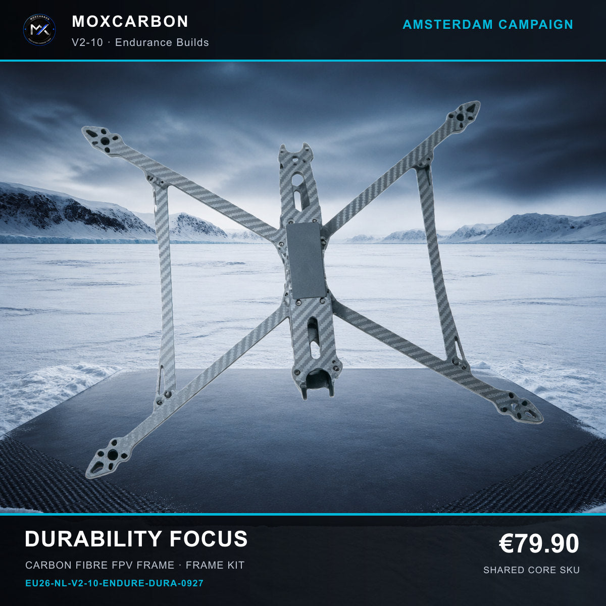 MOX MARK4 V2 10-Inch Carbon Fibre FPV Frame — Amsterdam Durability Focus 0927 product image