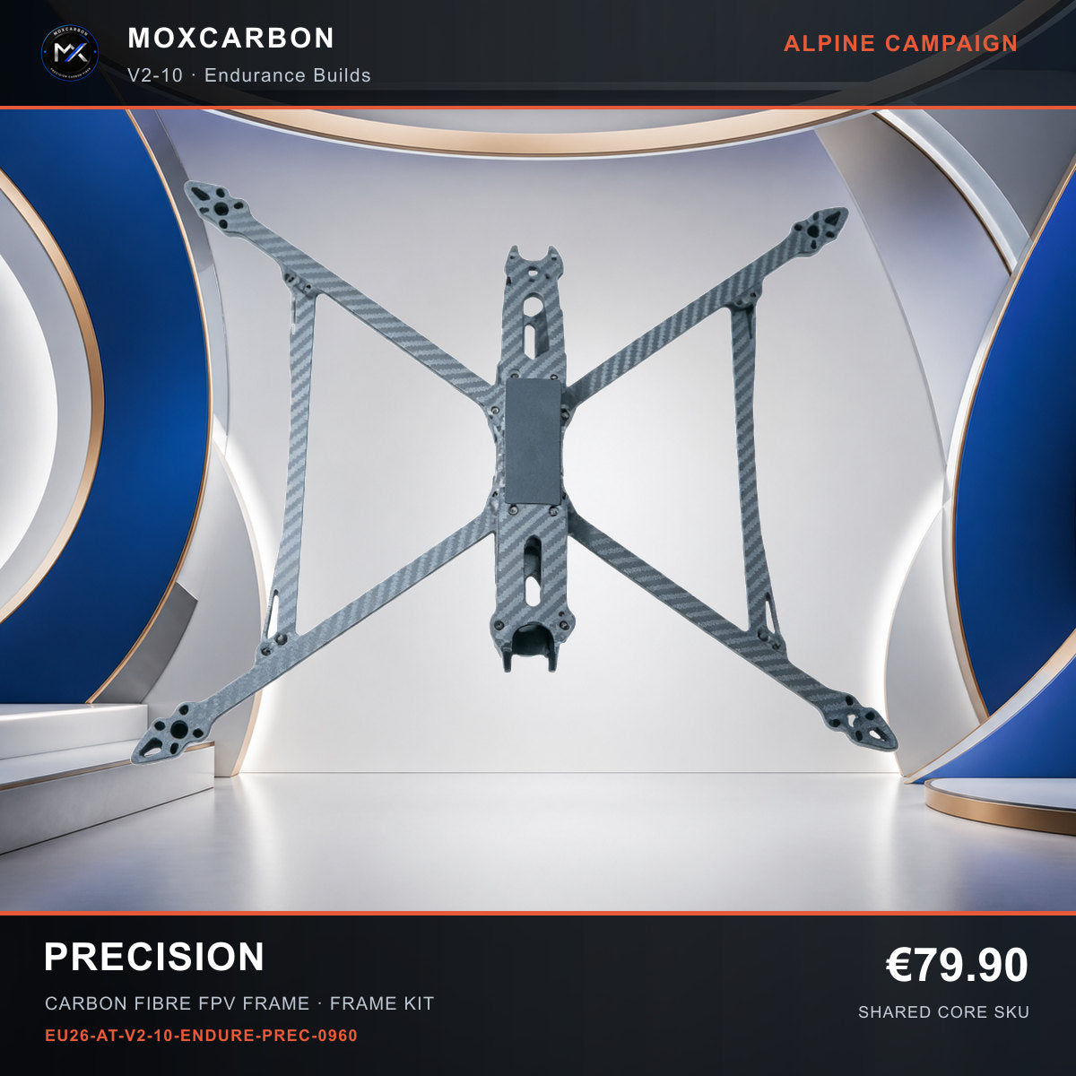 MOX MARK4 V2 10-Inch Carbon Fibre FPV Frame — Alpine Precision 0960 product image